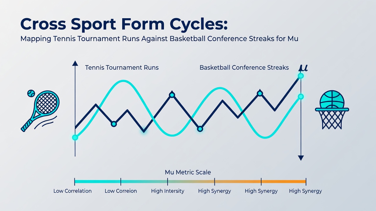 Graph showing tennis tournament progression bars next to basketball conference win streaks over multiple weeks
