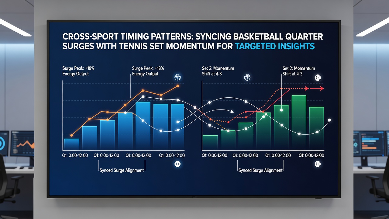 Split screen showing real-time basketball stats next to tennis set progression charts used for accumulator timing decisions