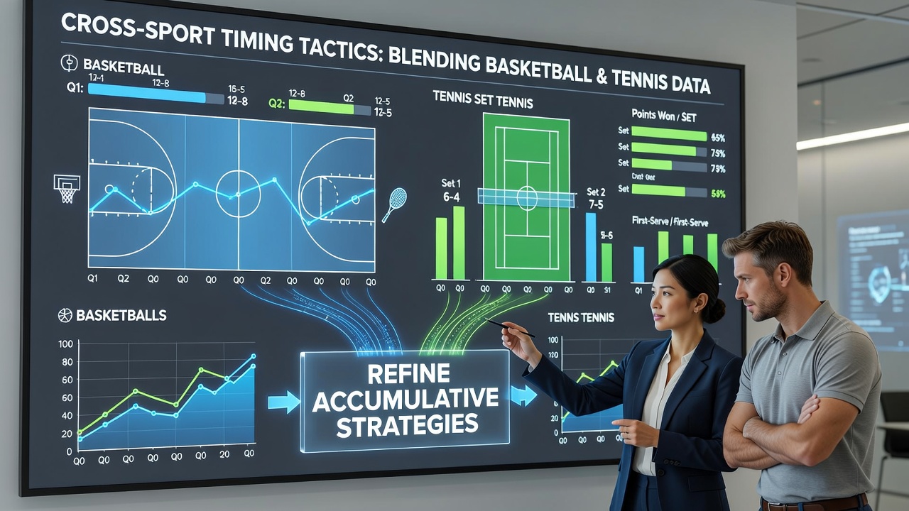 Accumulator builder interface displaying basketball quarter and tennis set selections with bonus credit indicators
