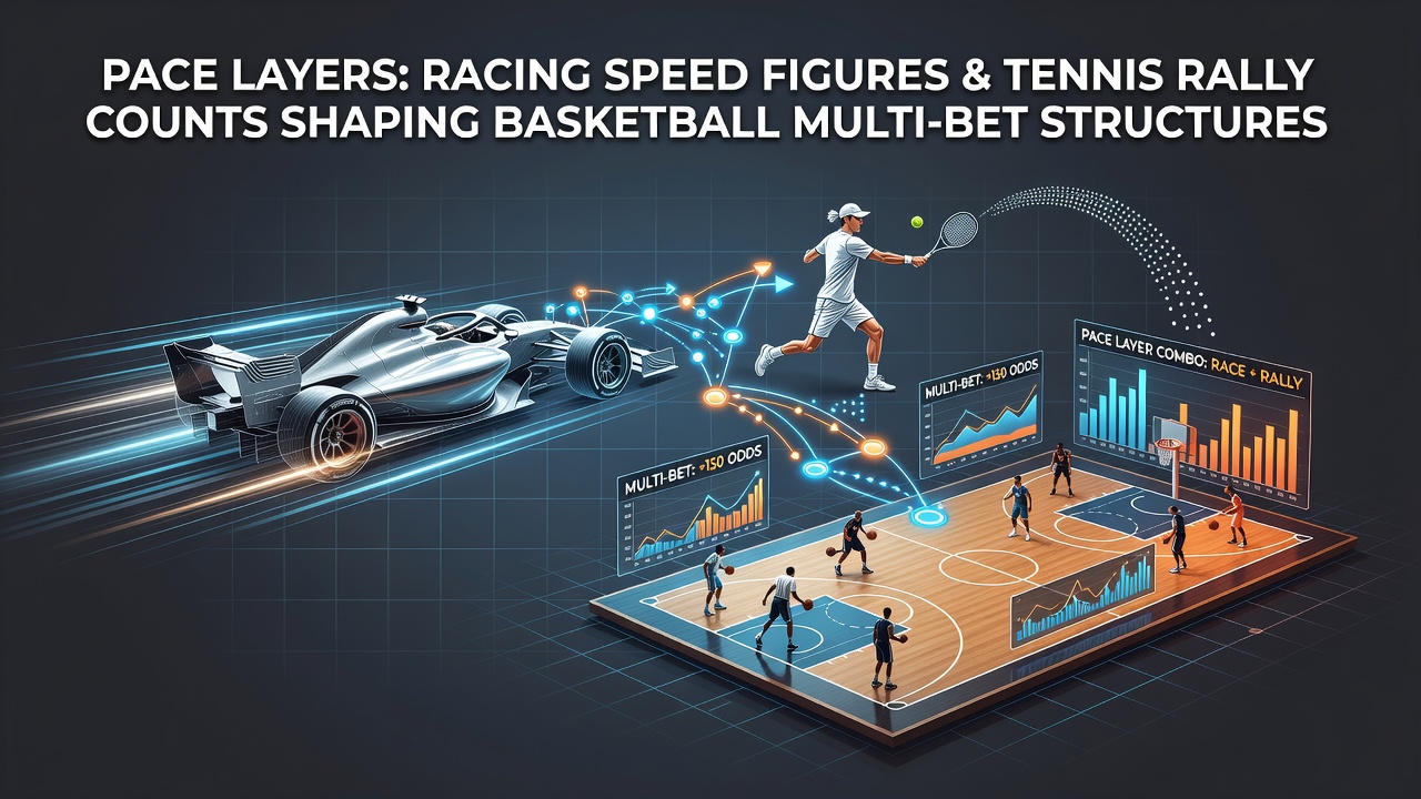 Diagram showing integration of racing speeds and tennis rallies into basketball betting models